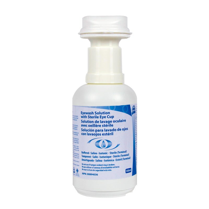 Eyewash Solution with Sterile Eye Cup 500ml Home Main